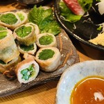 酒処TaRo - にら肉巻き