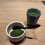 かんだ - 抹茶シャーベットにあずき