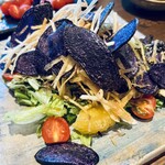 喜良 - 新ジャガイモと有機野菜の梅ドレッシングサラダ