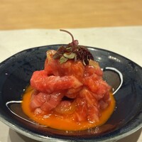 すき焼き十二天 - 近江牛のユッケ