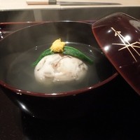 日本料理 晴山 - 帆立と椎茸のしんじょう