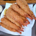 キッチン よろずや - エビフライ食べ放題定食(最初の20本)
