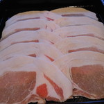 샤브샤브 아타고 - 「沖縄やんばる島豚あぐ～黒豚・ロース」　１５０ｇ