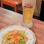 パンジャビ ダバ - 生ビール＆セットのサラダ