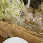 ニボシの恵 - 塩のり玉ラーメン（細麺チョイス）、麺大盛