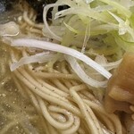 ニボシの恵 - 塩のり玉ラーメン（細麺チョイス）、麺大盛
