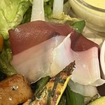 Lamp - インゲンとタケノコのローストと猪の生ハム