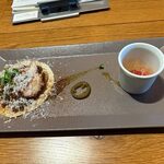 kubelto - The dish starts with tomato gel and tacos.