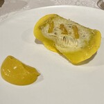 Hirovanna - 鱸コリンキー、パプリカソース