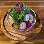 小さな料理店 森乃くじら荘 - 畑のテラリウム 大阪能勢 晴苗農園さんの野菜