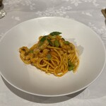 Hirovanna - パスタ三河の穴子に初恋トマト木の芽