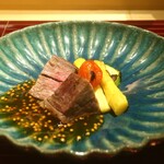 美食S - 昆布〆仙台牛ヒレの塩釜焼き