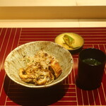 美食S - 太刀魚と牛蒡の土鍋ご飯、魚介出汁椀、瓜の漬物