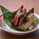 村木屋 - 手巻き　炙り和牛わさび