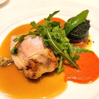 レストランひらまつ 博多 - 肉料理は茶美豚のグリル。お肉が、物凄く柔らかかったです。