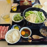 江戸前肉割烹 宮下 - 塩豚すき焼膳1900円