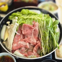 江戸前肉割烹 宮下 - ランチ 塩豚すき焼膳1900円