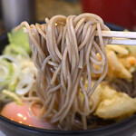 かめや - 冷し天玉そば＠税込560円