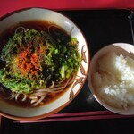 スマル亭 - 料理写真:モーニングパクチー天そばセット490円(2025.6.7)