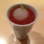 寿しの吉乃 - イクラと墨烏賊におろしを載せて