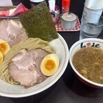 麺や hide - 醤油つけ麺・300g（1,200円）、チャーシュートッピング（+170円）、味付け卵（+150円）