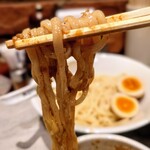 らーめん つけ麺 NOFUJI - スープに絡む小林製麺！太麺！！旨いのよ！！！