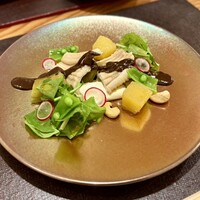 Restaurant つじ川 - ◉煮穴子と焼き茄子のサラダ