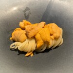 蒼 - 赤雲丹の冷製フェデリーニ　雲丹も美味しいけど蛤出汁が染み込んだパスタも絶品