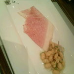 ダルマット 西麻布本店 - お肉の前菜　ロースハムと白いんげん豆のマリネを添えて