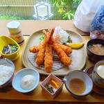 岬鮨 - えびフライ御膳全容