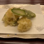 銀座 小十 - はも天ぷら