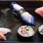 炭火網焼きランチ　牛肉のお寿司