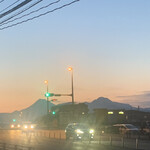 井手ちゃんぽん - 駐車場から見た由布岳