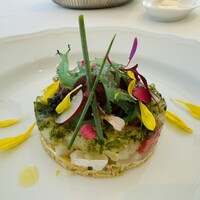 SIMOSE French Restaurant - 瀬戸内海天然真鯛の昆布じめと山芋のガレット 海藻風味