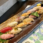 寿し肴和志 - ◉ 上寿司　
      　☘️いつもの魅力あるネタ15貫