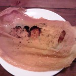 里主 - テビチ餃子コラーゲン付き650円　羽のベールをかぶってます。この羽がまた美味♪