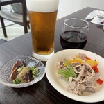 カフェ＆レストラン ヴァン - 一番美味しかったのは、鰹のたたき、豚しゃぶ。担々麺の汁。