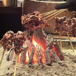 たでの葉 - スッポン最後の仕上げはタレを付け焼きに♪