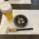 和食カフェ えん - 生ビールと本日のお通し