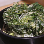 よもだそば - 料理写真:よもぎ天そば(冷)@税込580円