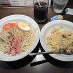 上海華龍 - 【2025.6.20(金)】本日のランチ①（特製冷麺＆五目チャーハン）950円