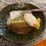 Cafe　ぎゃるりいっかん - 酒かすと抹茶チーズケーキ