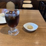 洋食香味亭 - アイスコーヒーとクッキー