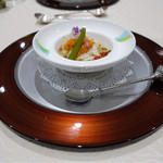 トゥ・ラ・ジョア - 2014.09　ディナー　タラバガニと生雲丹のトマトカクテル