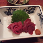 籠太 - 手前：桜肉　奥：鰊山椒漬　美味しかったー♪