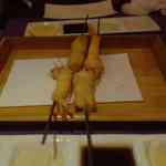 串揚げ＆ワインOLIVE - その後は串揚げおまかせコースの最初のメニューが運ばれ