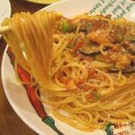 にんにく屋 五右衛門 - ナスとアボカドとにんにくのトマトソーススパゲッティ03