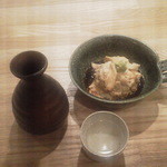 手打ちうどん ほそ井 - 湯通し湯葉と熱燗