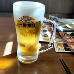 夢庵 - 生ビール　おかわり