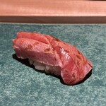 鮨 竹半 若槻 - 炙りトロ